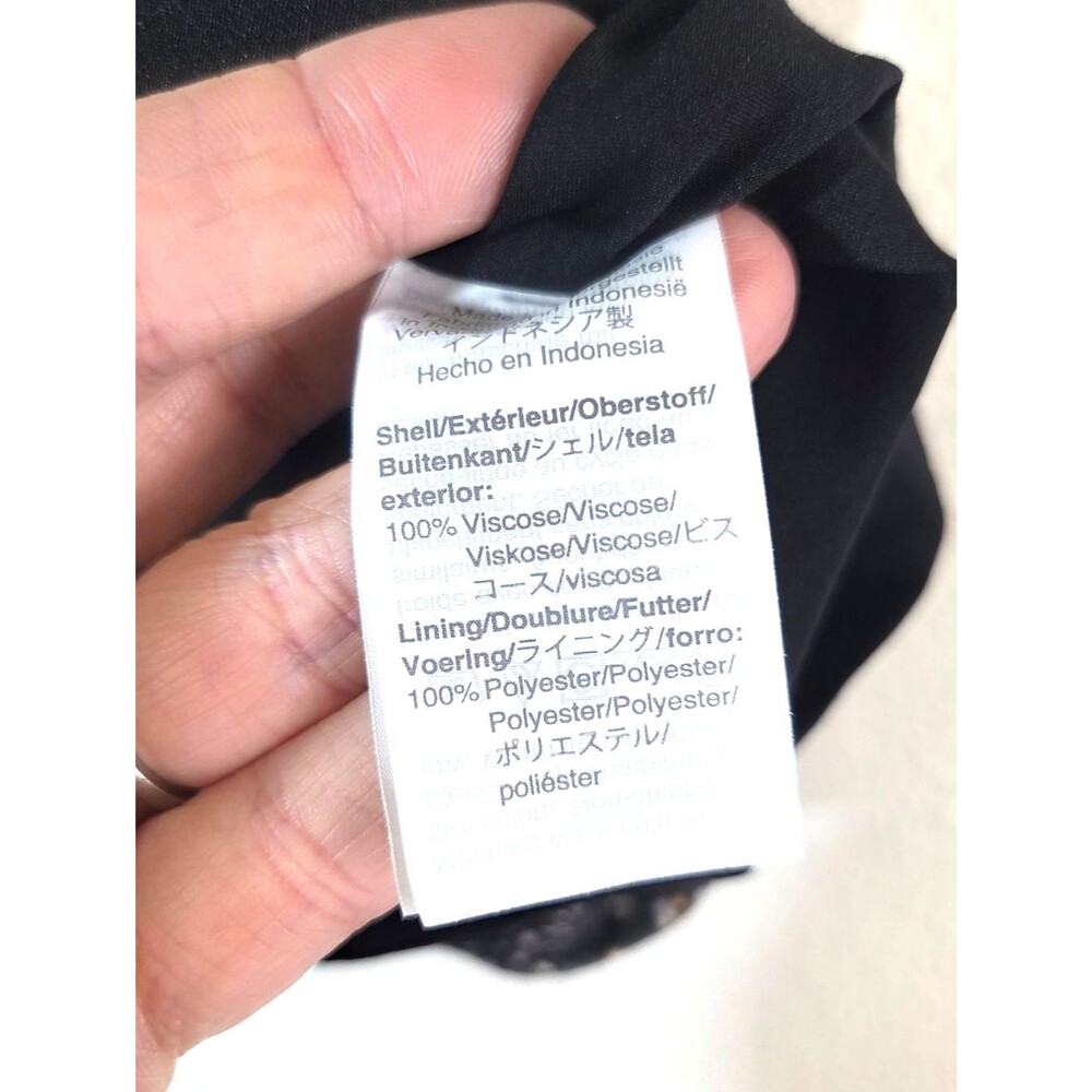 Madewell Women's Size 6 Black Floral Cami Tank Top Lined Viscose Boho - Picture 11 of 11